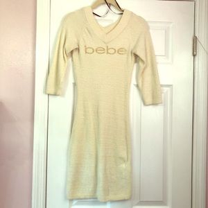 Bebe Logo Chenille Sweater Dress